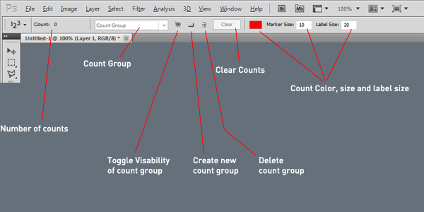 Getting To Know Photoshop: The Count Tool