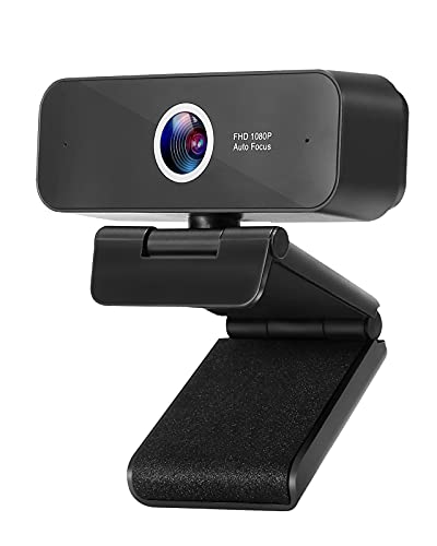 Webcam with Built-in Microphone Autofocus ZUODUN 1080P HD Plug & Play USB Webcam with Privacy Cover for Livestream Gaming Video Calling Online Lessons, Home & Office (Black)