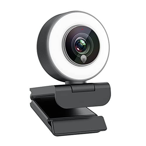 Angetube Streaming 1080P HD Webcam Built in Adjustable Ring Light and Mic. Advanced autofocus AF Web Camera for Google Meet Xbox Gamer Facebook YouTube Streamer