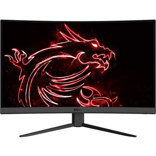 MSI Full HD Non-Glare 1ms 2560 x 1440 165Hz Refresh Rate 2K Resolution Free Sync 27" Curved Gaming Monitor (Optix G27CQ4) - Black