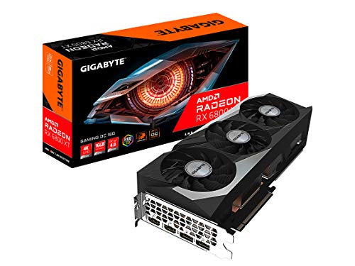 GIGABYTE AMD Radeon RX 6800 XT Gaming OC 16G Graphics Card, 16GB of GDDR6 Memory, Powered by AMD RDNA 2, HDMI 2.1, WINDFORCE 3X Cooling System, GV-R68XTGAMING OC-16GD