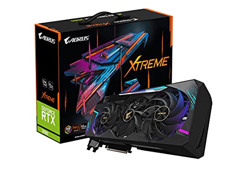 GIGABYTE AORUS GeForce RTX 3080 Xtreme 10G (REV2.0) Graphics Card, Max Covered Cooling, LHR, 10GB 320-bit GDDR6X, GV-N3080AORUS X-10GD REV2.0 Video Card