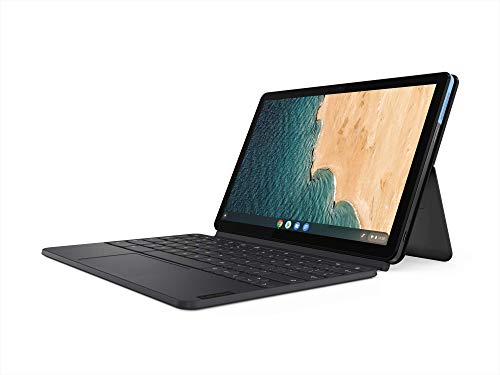 Lenovo Chromebook Duet 2-in-1 10.1 WUXGA (1920 x 1200) Display, MediaTek Helio P60T, 4GB LPDDR4X RAM, 64GB SSD, Integrated ARM G72 MP3 Graphics, Chrome OS, ZA6F0031US, Ice Blue+Iron Grey (Renewed)