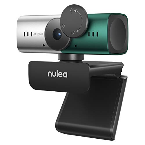 Nulea AutoFocus 1080p Webcam with Stereo Microphone, Privacy Cover, FHD USB Web Camera, 1080p/30fps Live Streaming Camera Compatible with Skype, Zoom, FaceTime, Hangouts, PC/Mac/Laptop/MacBook/Tablet