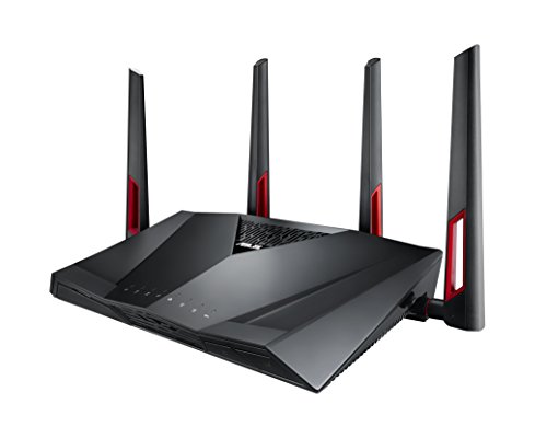 ASUS AC3100 WiFi Gaming Router (RT-AC88U) - Dual Band Gigabit Wireless Router, WTFast Game Accelerator, Streaming, AiMesh Compatible, Included Lifetime Internet Security, Adaptive QoS, MU-MIMO