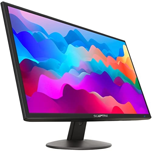 Sceptre E249W-19203R 24-inch FHD LED Gaming Monitor 2X HDMI VGA 75Hz Build-in Speakers, Machine Black