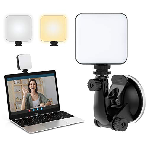 FDKOBE Video Conference Lighting Kit, Webcam Lighting for Remote Working/Zoom Calls, Zoom Lighting/Live Streaming, Self Broadcasting, for Laptop/Computer with Upgrade Suction Cup (cv64)