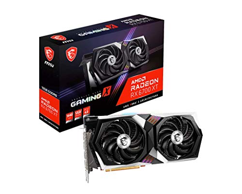 MSI Gaming Radeon RX 6700 XT 192-bit 12GB GDDR6 DP/HDMI Dual Torx 4.0 Fans FreeSync DirectX 12 VR Ready RGB Graphics Card (RX 6700 XT Gaming X 12G)