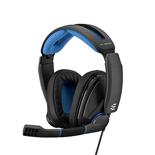 EPOS Sennheiser GSP 300 Gaming Headset with Noise-Cancelling Mic, Flip-to-Mute, Comfortable Memory Foam Ear Pads, Headphones for PC, Mac, Xbox One, PS4, Nintendo Switch, and Smartphone compatible.