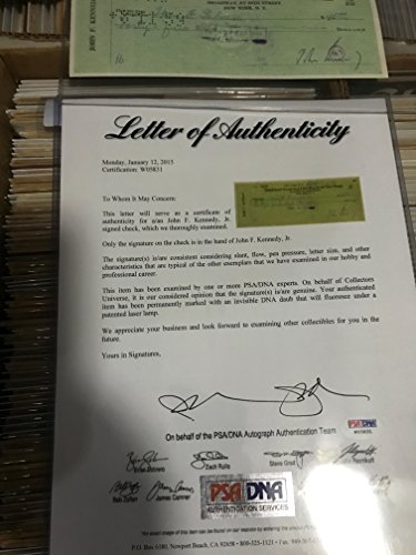 Autographed John F Kennedy check PSA Full letter JSA group letter and SGC letter very rare and unique