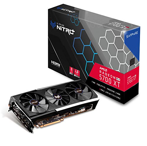 SAPPHIRE 11293-03-40G Radeon NITRO+ RX 5700 XT 8GB GDDR6 Dual HDMI / Dual DP OC (UEFI) PCIe 4.0 Graphics Card