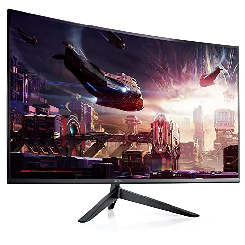 GTEK F2740C 27-Inch Curved Frameless Gaming Monitor Full HD 1920 x 1080P, 1800R, VA 1ms, 240Hz, FreeSync, Speakers, DisplayPort/HDMI/Type-C, VESA