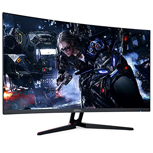 GTEK Q2765C 27-Inch Curved Frameless Gaming Monitor QHD 2K 2560 x 1440P, 1500R VA 1ms MPRT, 165Hz (Supports 144Hz), FreeSync, DisplayPort/HDMI, VESA